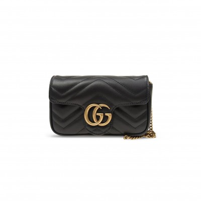 GUCCI MARMONT MATELASSE LEATHER SUPER MINI BAG 476433 (16.5*10*4.5cm)